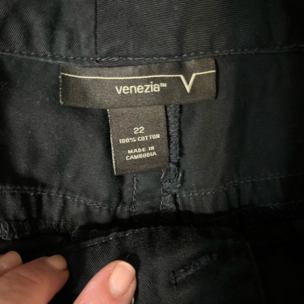 Lane Bryant nice black shorts. Dress up or just a t-shirt. Like new